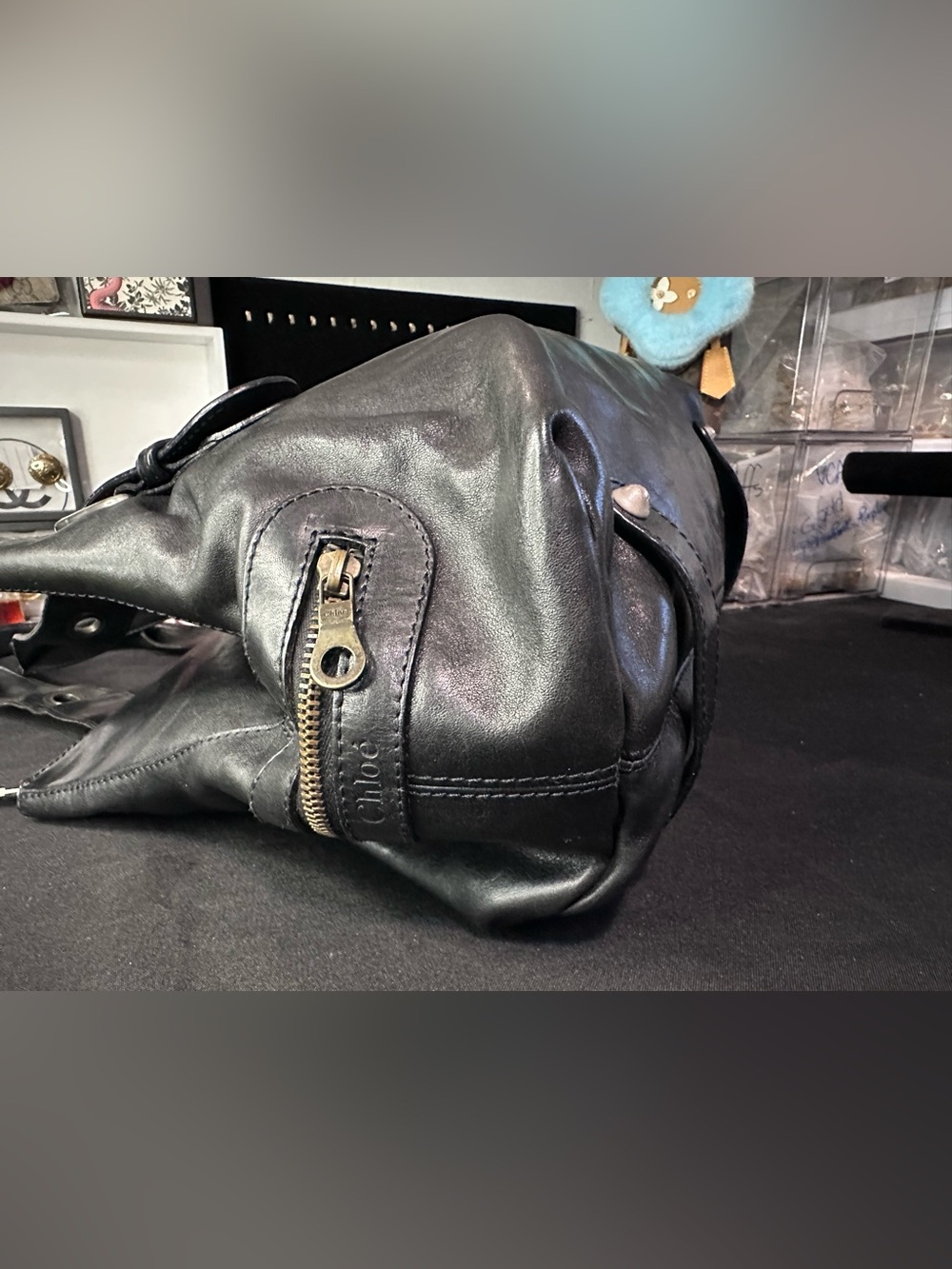 RARE Chloé F/W 2003 Phoebe Philo Era Black Leather Buckle Camera Bag Vintage Y2K - Picture 12 of 12